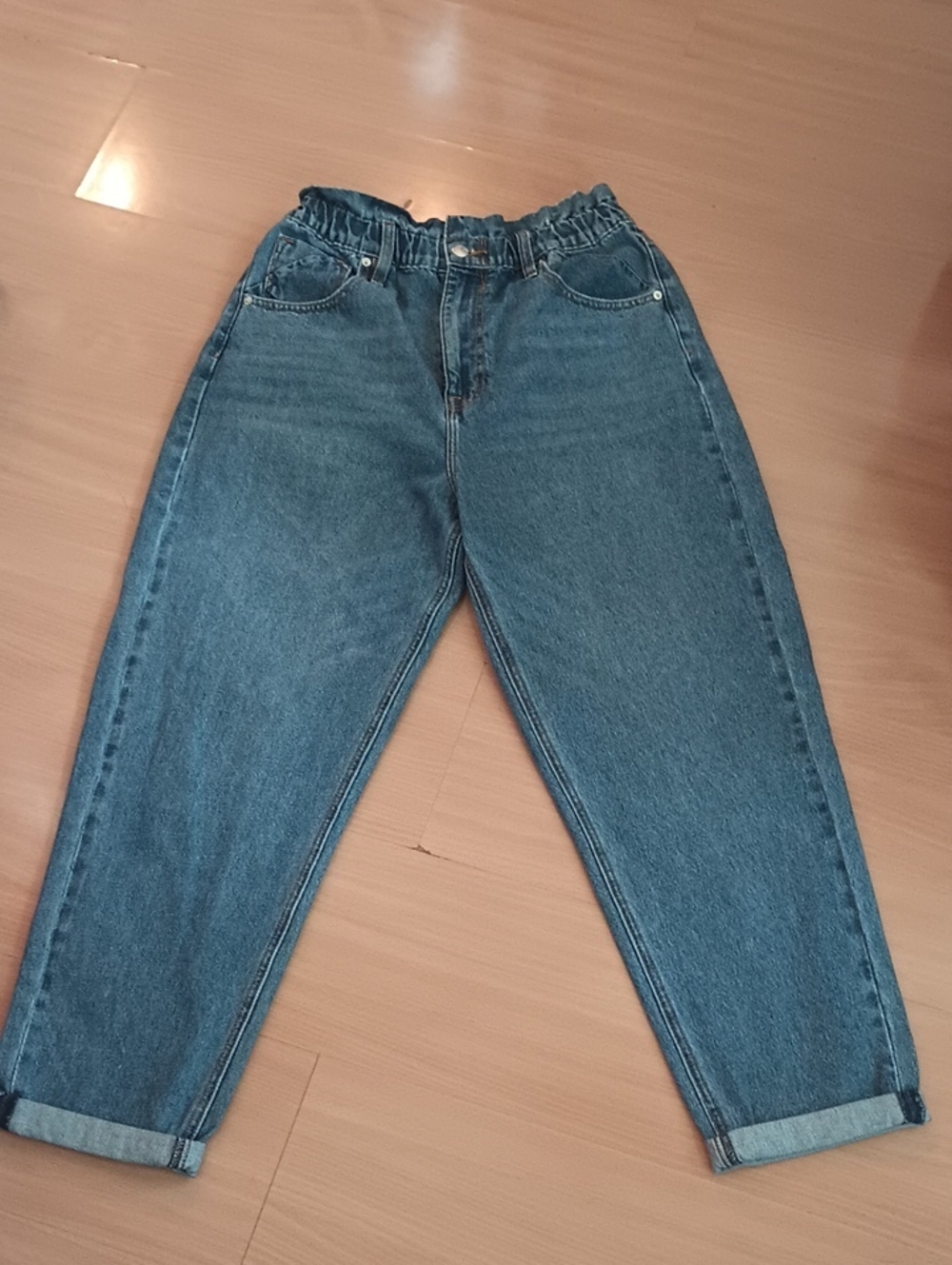 Vigoss Blue Elastic Waist Denim Jeans